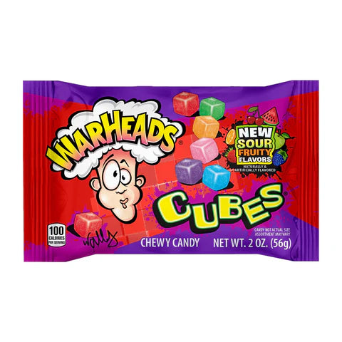 Warheads Sour Chewy Cubes 2oz - Candy / Snacks