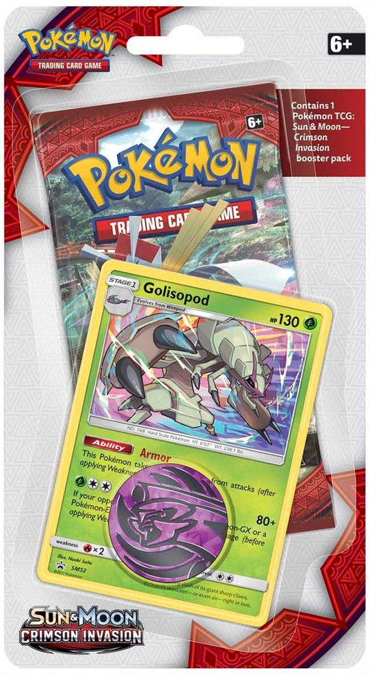 Pokemon - Crimson Invasion Single Blister Pack [Golisopod] - Sealed Pokemon Product
