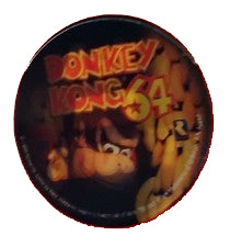 Donkey Kong 64 Ask Me About It Lenticular 1999 Promo Pin - Promotional Video Game Items