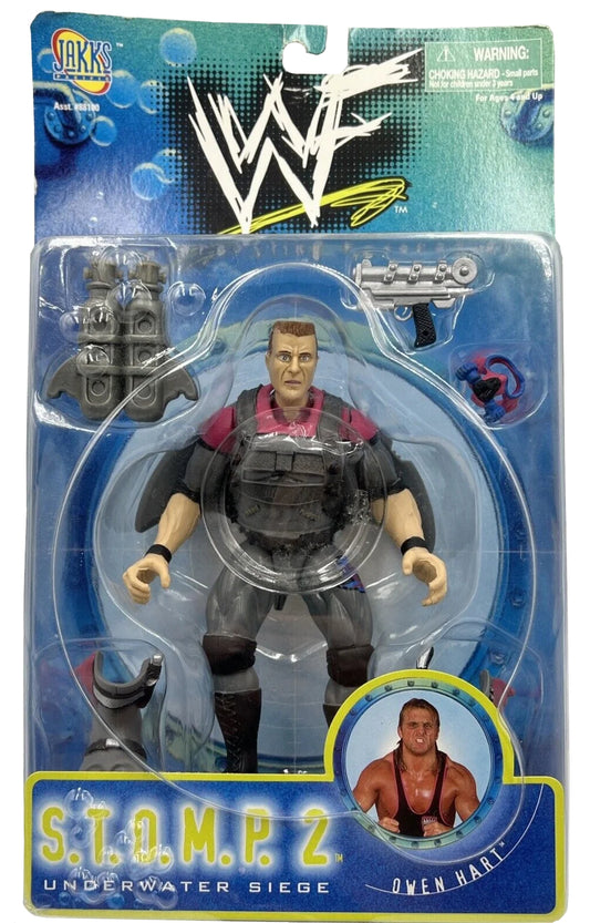WWF - Owen Hart Stomp 2 Underwater Siege 7in Action Figure [Jakks 1998] - Action Figure / Statue