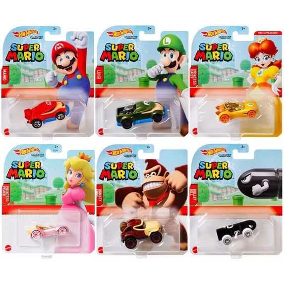 Super Mario - Hotwheels Car - Random Character [Mattel] - Action Figure / Statue